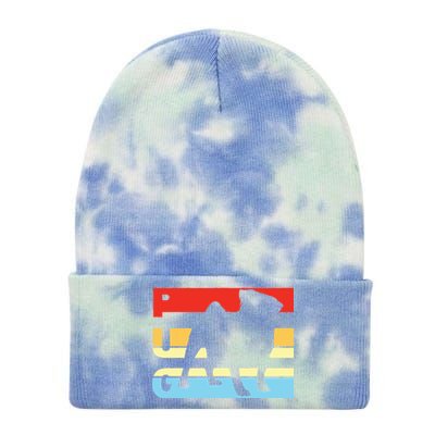 Retro Pug Logo Tie Dye 12in Knit Beanie