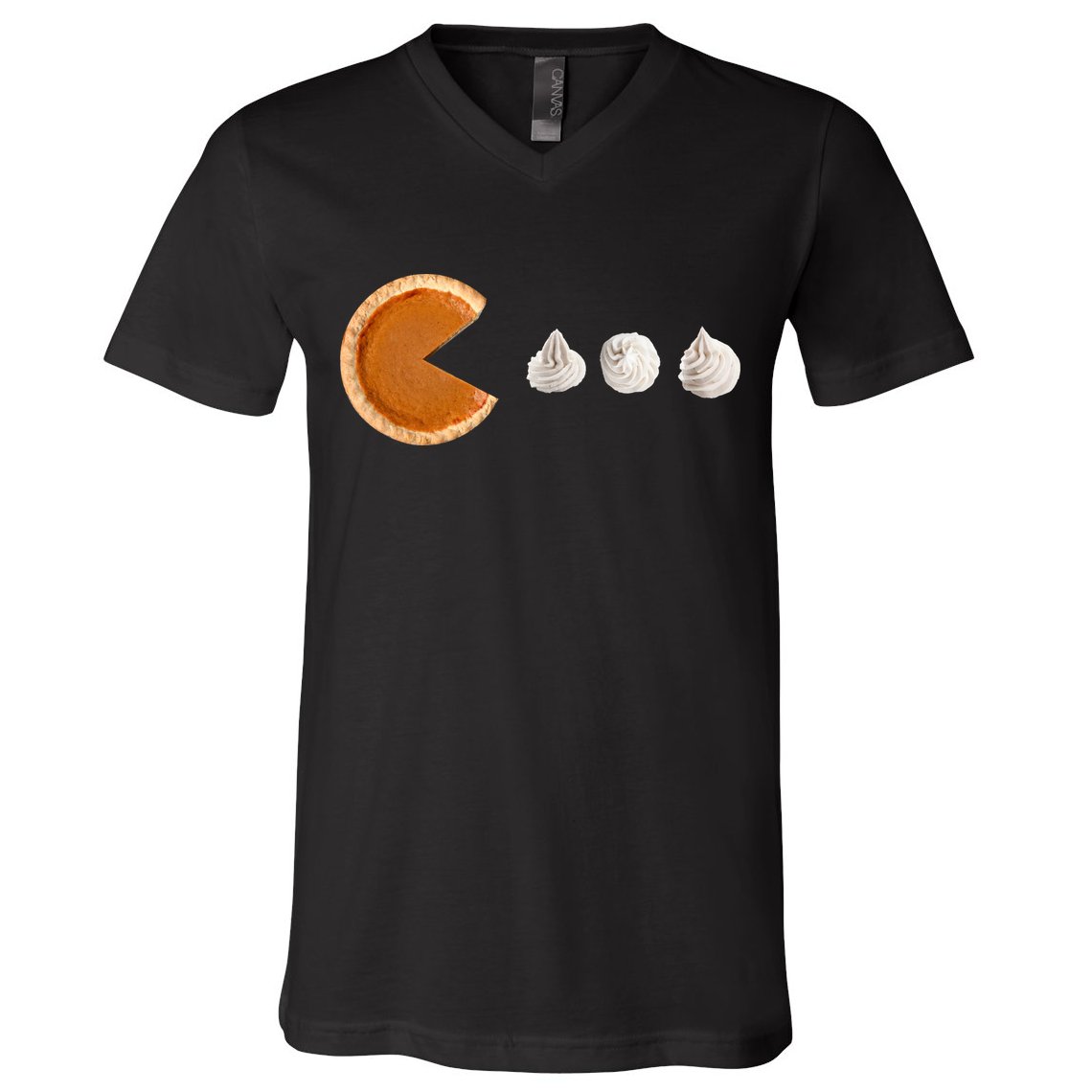 Retro Pumpkin Pie Thanksgiving Game V-Neck T-Shirt