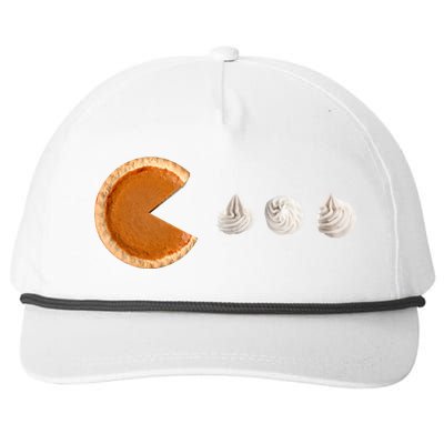 Retro Pumpkin Pie Thanksgiving Game Snapback Five-Panel Rope Hat