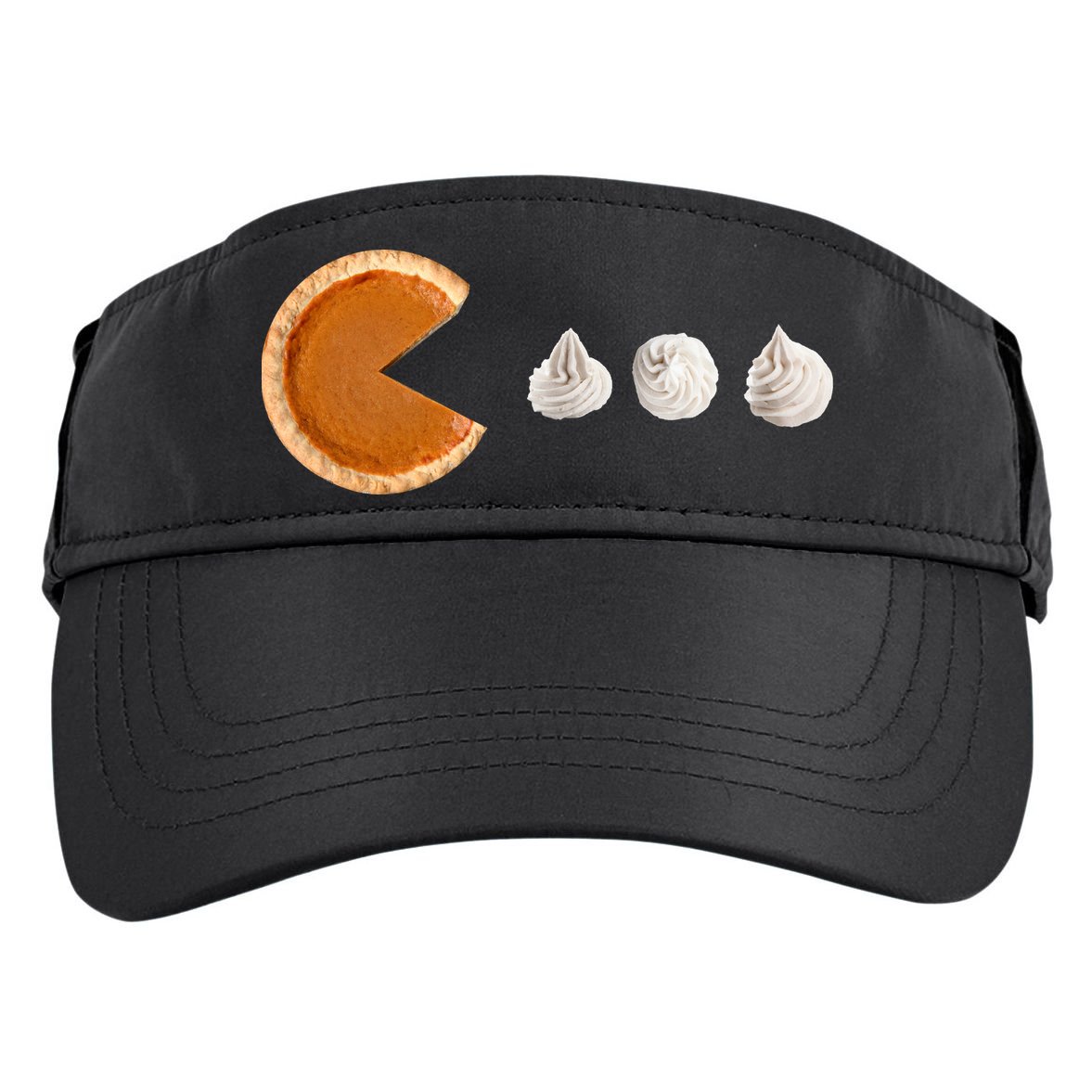Retro Pumpkin Pie Thanksgiving Game Adult Drive Performance Visor
