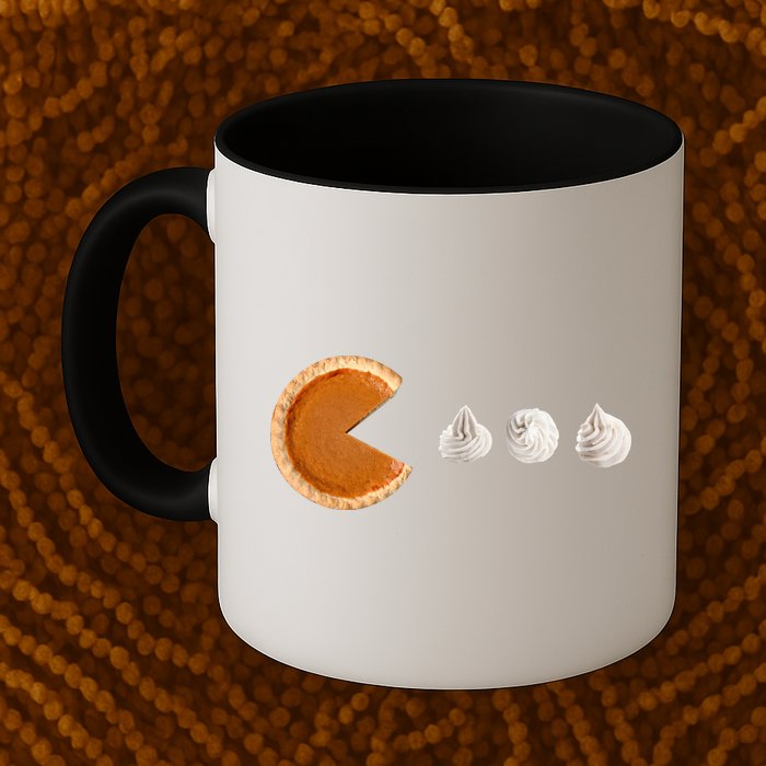 Retro Pumpkin Pie Thanksgiving Game Mug