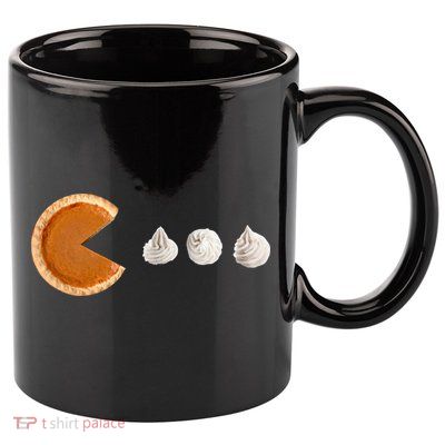 Retro Pumpkin Pie Thanksgiving Game 11oz C Handle Ceramic Mug
