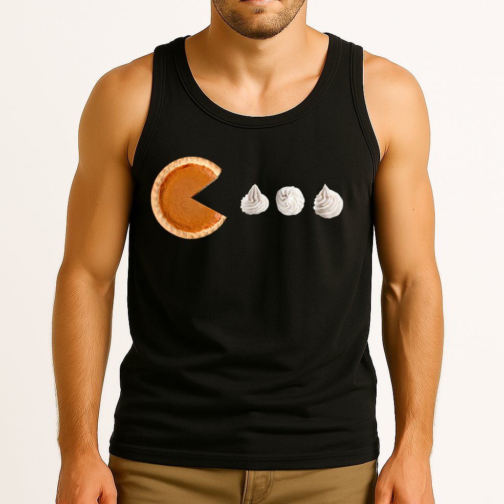 Retro Pumpkin Pie Thanksgiving Game Tank Top