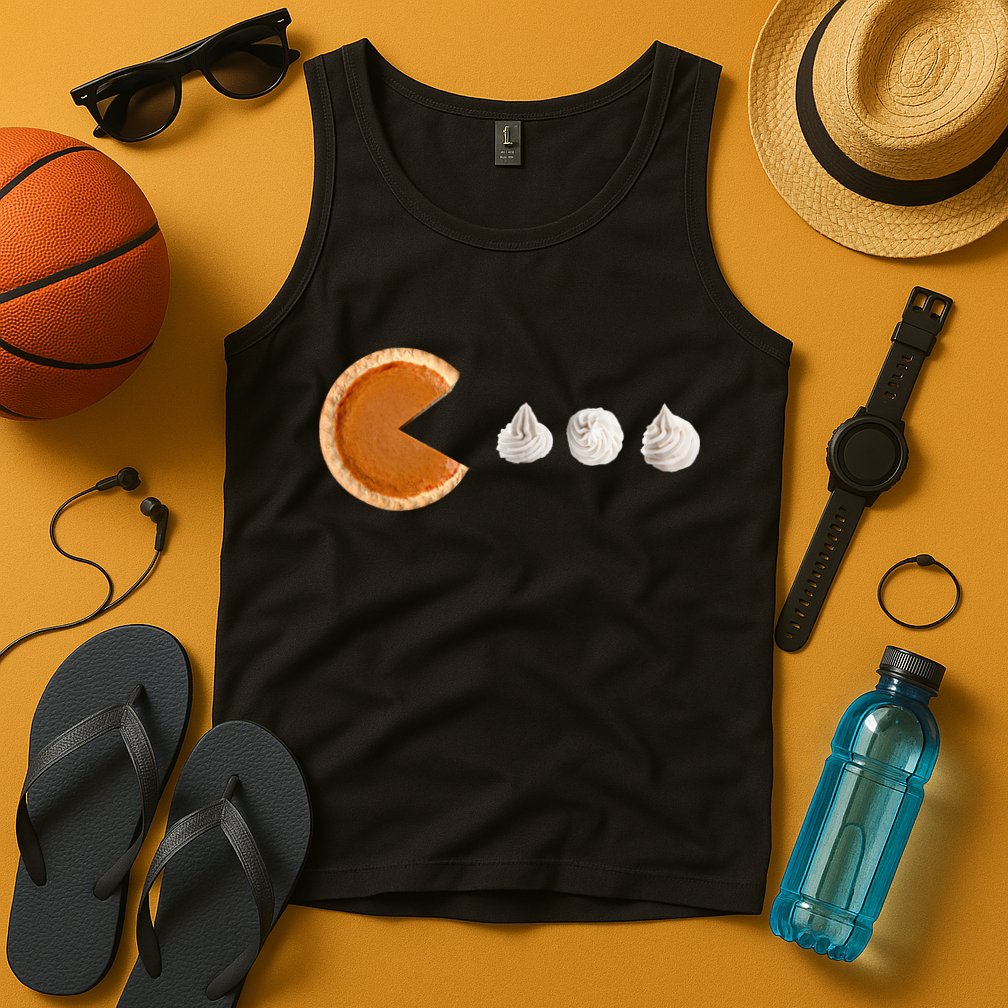 Retro Pumpkin Pie Thanksgiving Game Tank Top