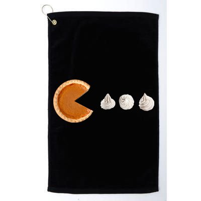 Retro Pumpkin Pie Thanksgiving Game Platinum Collection Golf Towel