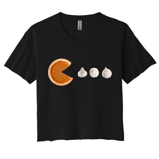 Retro Pumpkin Pie Thanksgiving Game Crop Top