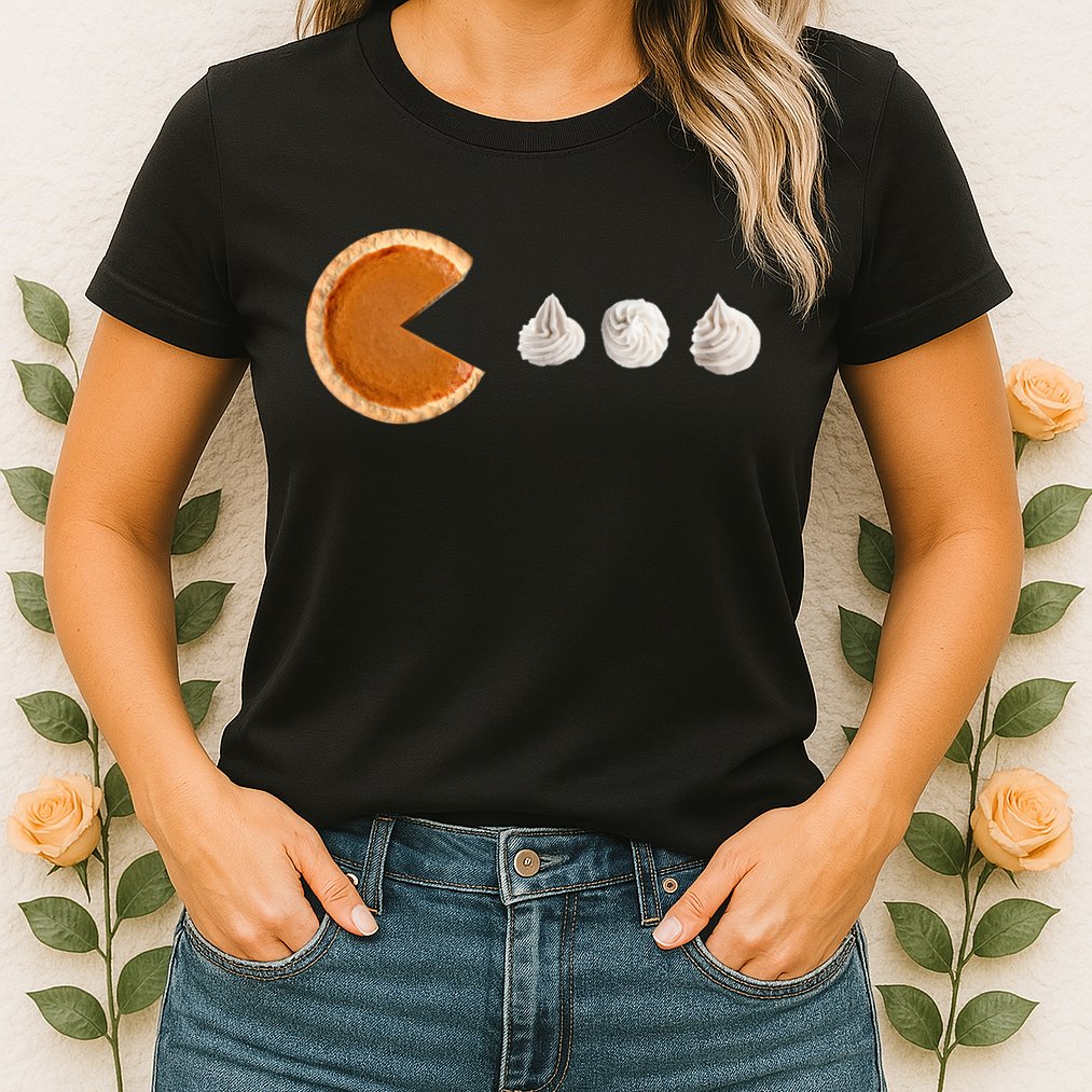 Retro Pumpkin Pie Thanksgiving Game Womens T-Shirt
