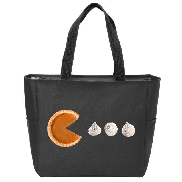 Retro Pumpkin Pie Thanksgiving Game Zip Tote Bag