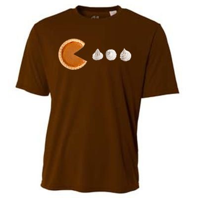 Retro Pumpkin Pie Thanksgiving Game Cooling Performance Crew T-Shirt