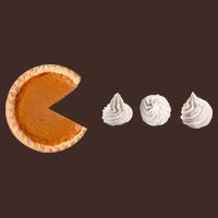 Retro Pumpkin Pie Thanksgiving Game Short Acrylic Beanie