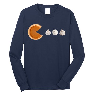 Retro Pumpkin Pie Thanksgiving Game Long Sleeve Shirt