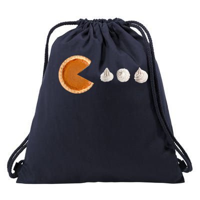 Retro Pumpkin Pie Thanksgiving Game Drawstring Bag