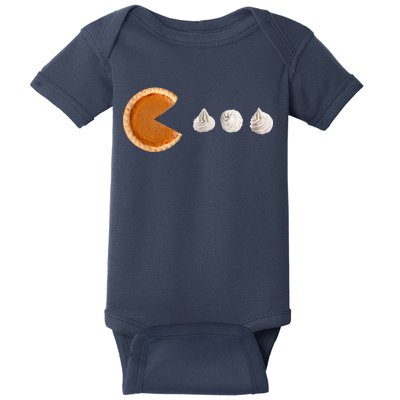 Retro Pumpkin Pie Thanksgiving Game Baby Bodysuit