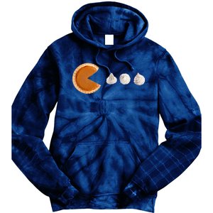 Retro Pumpkin Pie Thanksgiving Game Tie Dye Hoodie