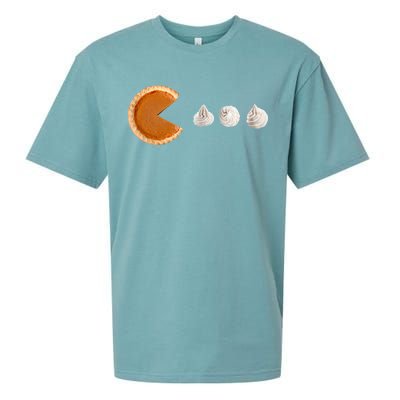 Retro Pumpkin Pie Thanksgiving Game Sueded Cloud Jersey T-Shirt