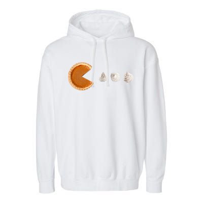 Retro Pumpkin Pie Thanksgiving Game Garment-Dyed Fleece Hoodie