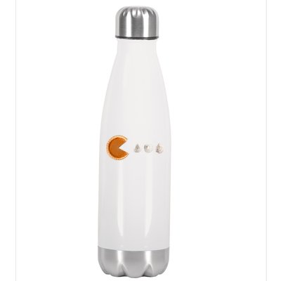 Retro Pumpkin Pie Thanksgiving Game Stainless Steel Insulated Water Bottle