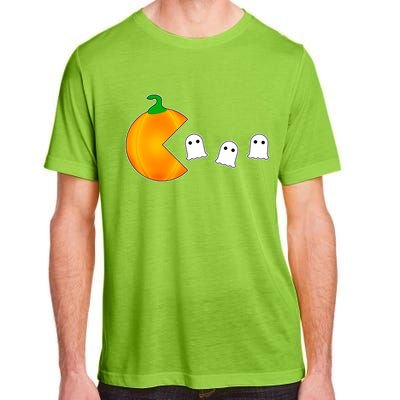 Retro Pumpkin Video Game Funny Halloween Adult ChromaSoft Performance T-Shirt