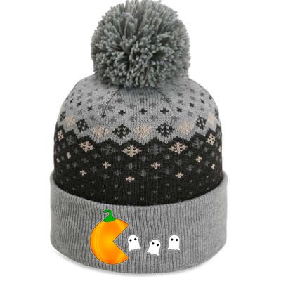 Retro Pumpkin Video Game Funny Halloween The Baniff Cuffed Pom Beanie