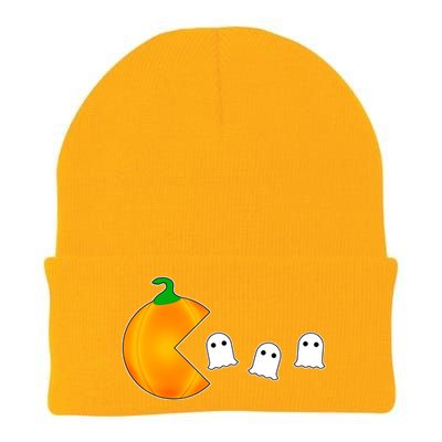 Retro Pumpkin Video Game Funny Halloween Knit Cap Winter Beanie