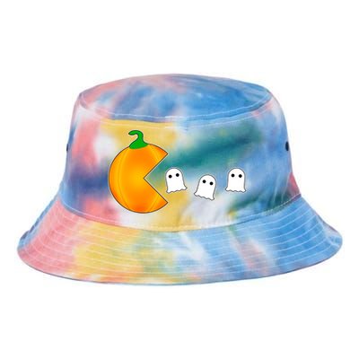 Retro Pumpkin Video Game Funny Halloween Tie Dye Newport Bucket Hat