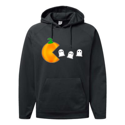 Retro Pumpkin Video Game Funny Halloween Performance Fleece Hoodie