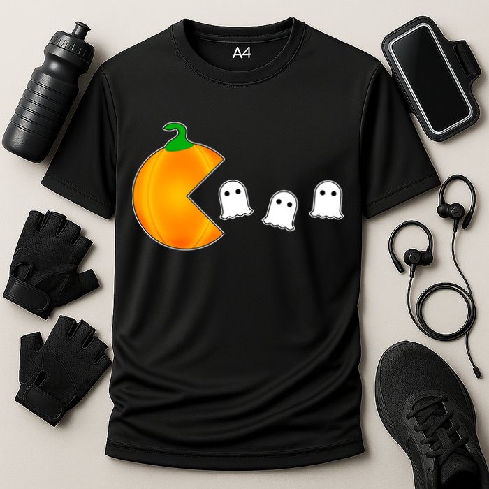 Retro Pumpkin Video Game Funny Halloween Performance Shirt