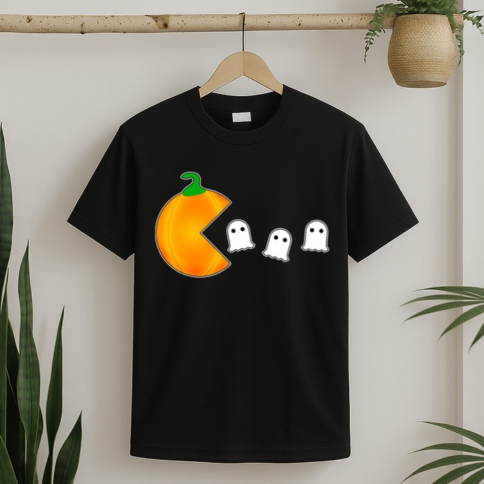 Retro Pumpkin Video Game Funny Halloween T-Shirt
