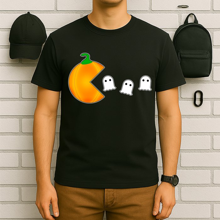 Retro Pumpkin Video Game Funny Halloween T-Shirt
