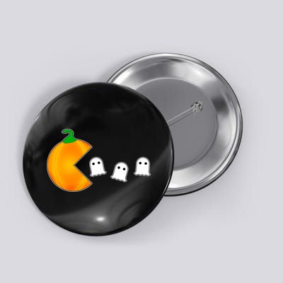 Retro Pumpkin Video Game Funny Halloween Button