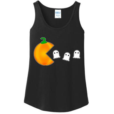 Retro Pumpkin Video Game Funny Halloween Ladies Essential Tank