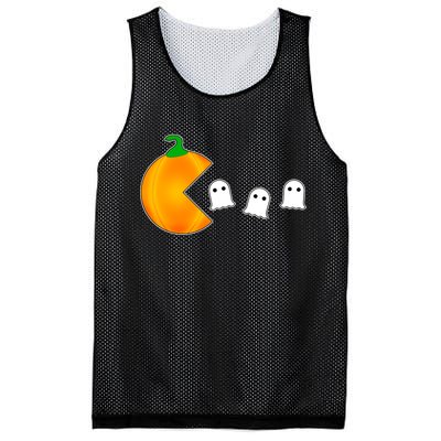 Retro Pumpkin Video Game Funny Halloween Mesh Reversible Basketball Jersey Tank