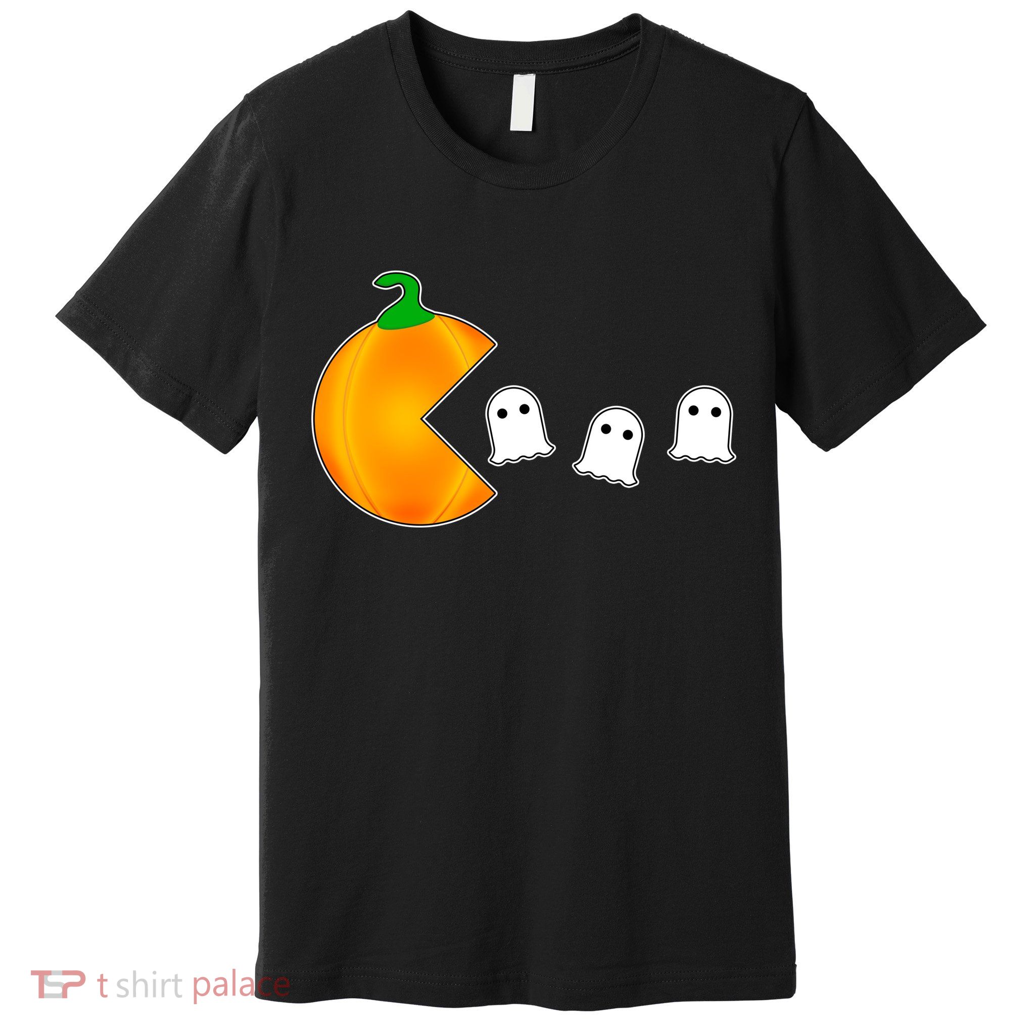 Retro Pumpkin Video Game Funny Halloween Premium T-Shirt