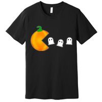 Retro Pumpkin Video Game Funny Halloween Premium T-Shirt