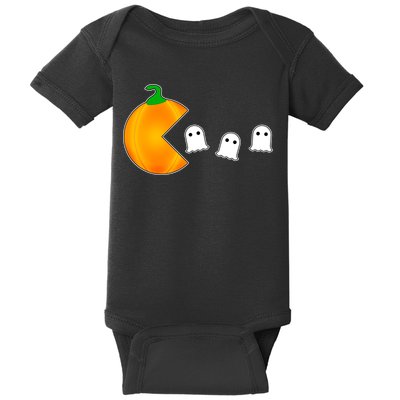Retro Pumpkin Video Game Funny Halloween Baby Bodysuit