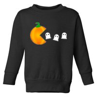 Retro Pumpkin Video Game Funny Halloween Toddler Sweatshirt