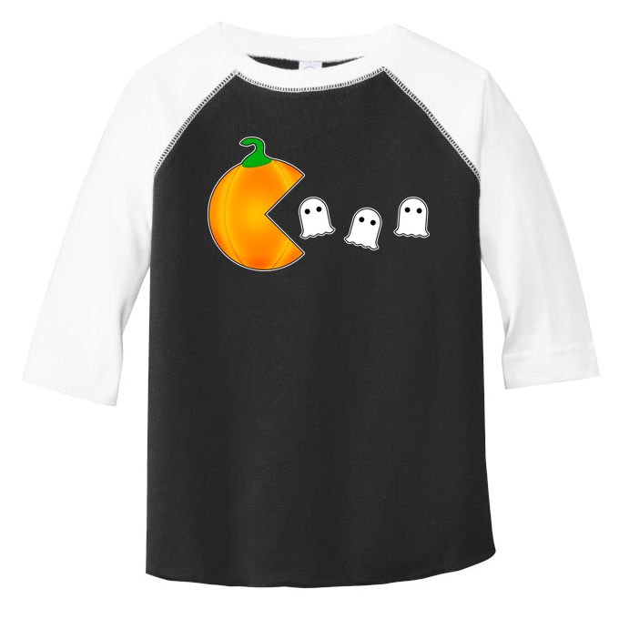 Retro Pumpkin Video Game Funny Halloween Toddler Fine Jersey T-Shirt