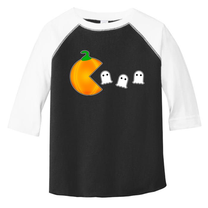 Retro Pumpkin Video Game Funny Halloween Toddler Fine Jersey T-Shirt