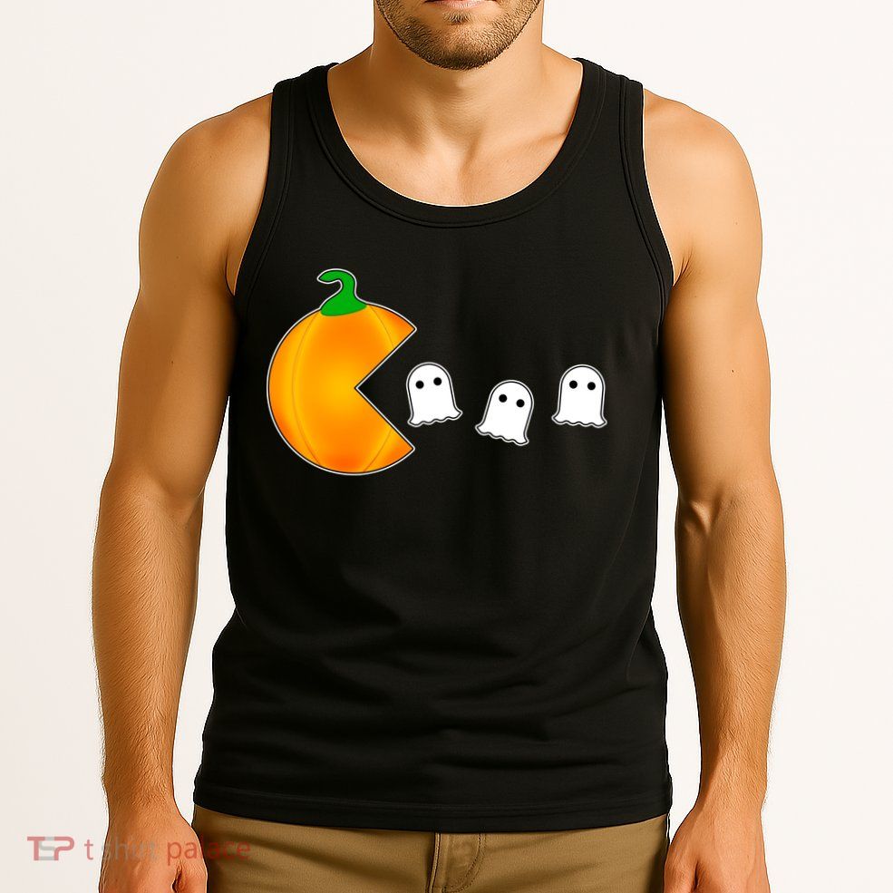 Retro Pumpkin Video Game Funny Halloween Tank Top