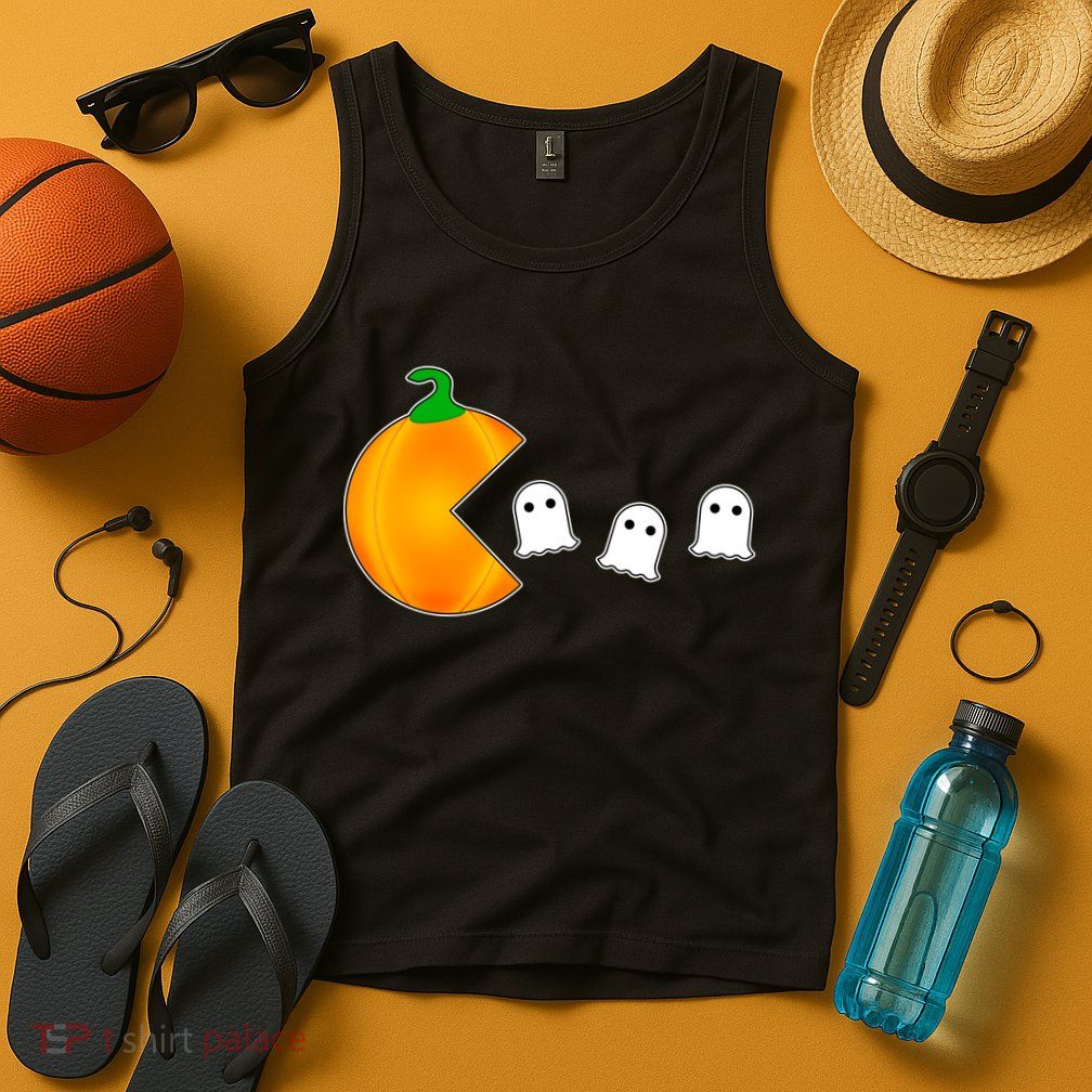 Retro Pumpkin Video Game Funny Halloween Tank Top