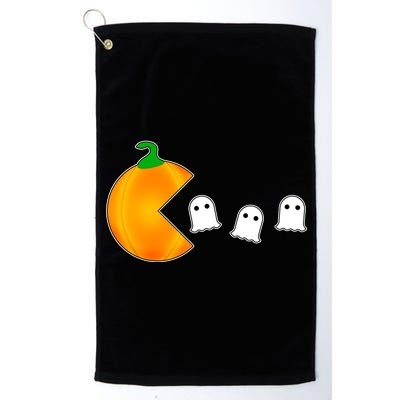 Retro Pumpkin Video Game Funny Halloween Platinum Collection Golf Towel