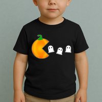 Retro Pumpkin Video Game Funny Halloween Toddler T-Shirt