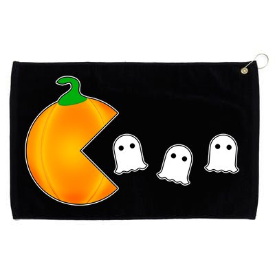 Retro Pumpkin Video Game Funny Halloween Grommeted Golf Towel