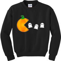 Retro Pumpkin Video Game Funny Halloween Kids Sweatshirt