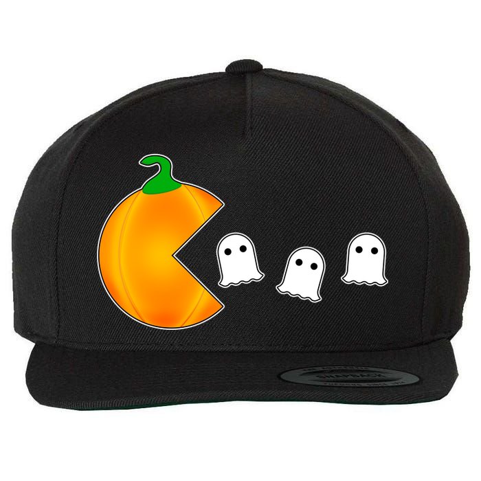 Retro Pumpkin Video Game Funny Halloween Wool Snapback Cap