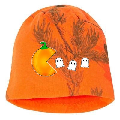 Retro Pumpkin Video Game Funny Halloween Kati - Camo Knit Beanie