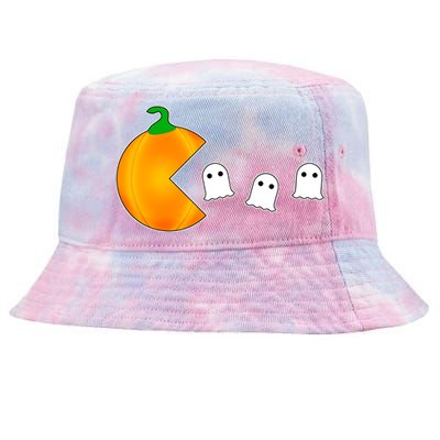 Retro Pumpkin Video Game Funny Halloween Tie-Dyed Bucket Hat