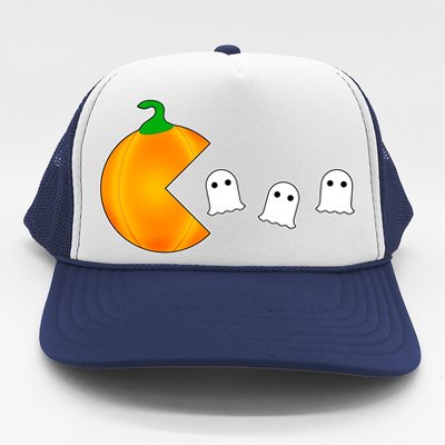 Retro Pumpkin Video Game Funny Halloween Trucker Hat