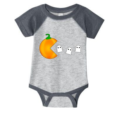 Retro Pumpkin Video Game Funny Halloween Infant Baby Jersey Bodysuit