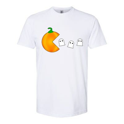 Retro Pumpkin Video Game Funny Halloween Softstyle CVC T-Shirt